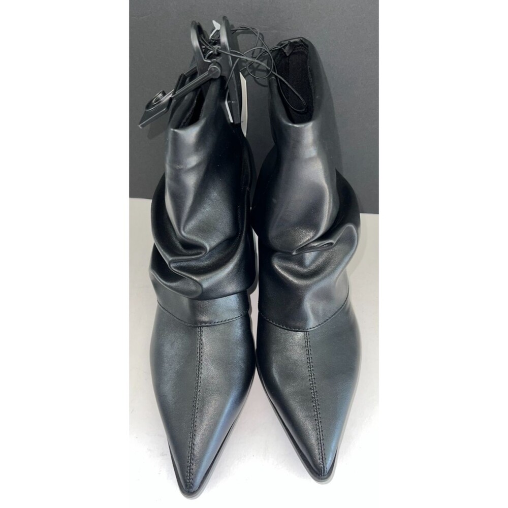 Time and Tru Women's Scrunch Fold-Over Kitten Heel Booties Size 6 - Picture 5 of 6